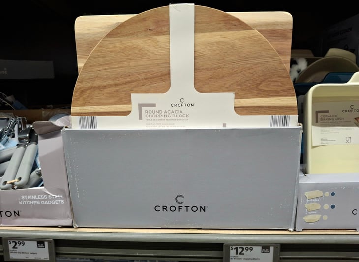 Cutting boards in the Aldi Finds section of Aldi