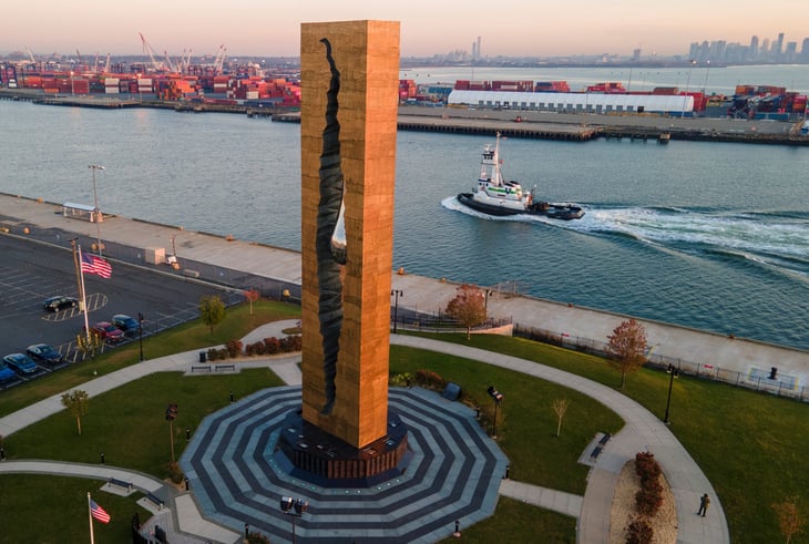Bayonne, New Jersey USA. Memorial to the victims of the September 11 attacks in 2001