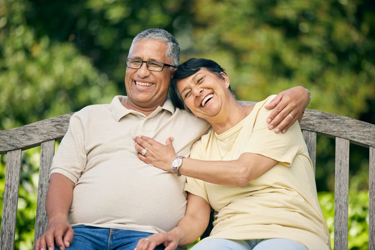Happy retired couple