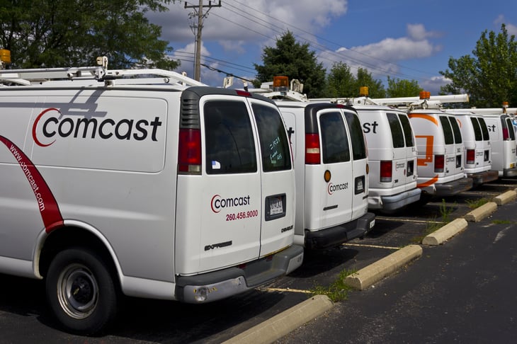 Comcast trucks