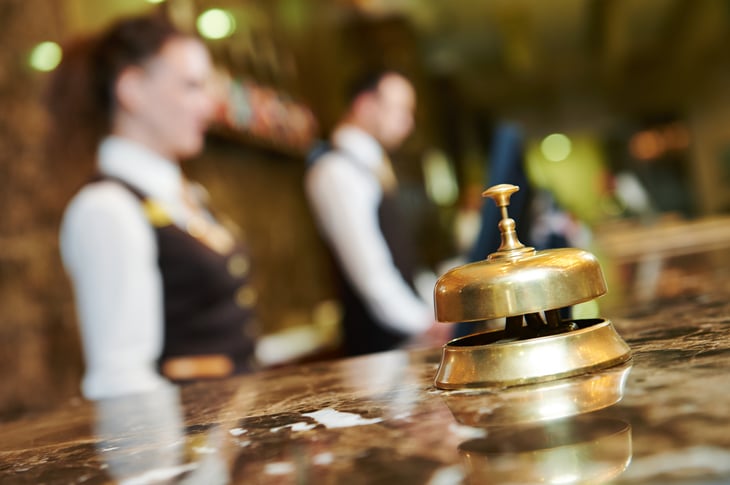 Hotel reception desk bell