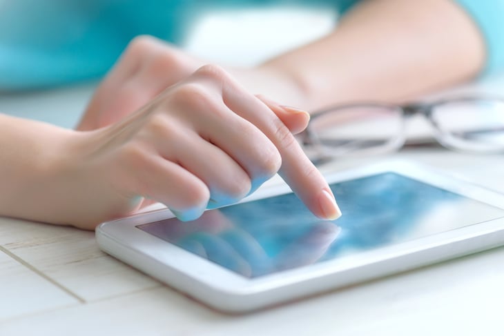 Survey on a tablet