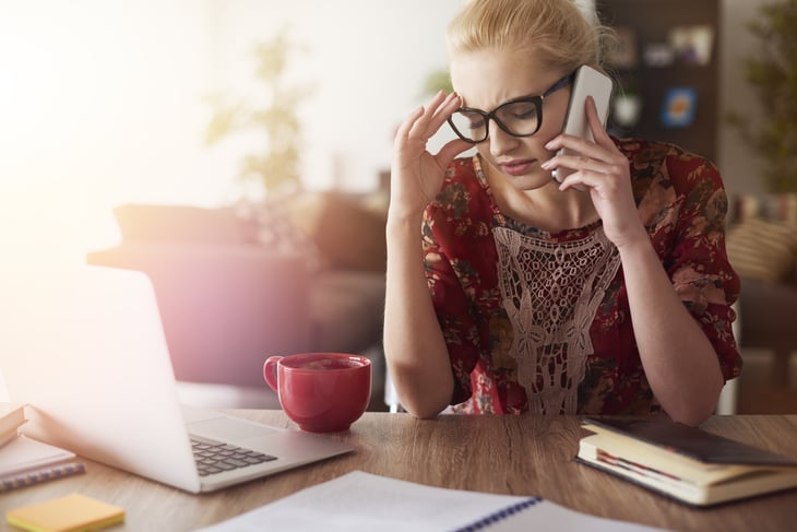 Woman making a phone call