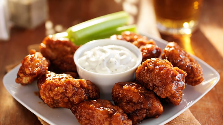 hot wings, wings, boneless wings
