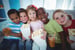 children popcorn multi ethnic african american joyful kids