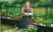 Senior woman in a greenhouse